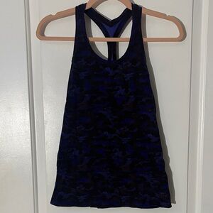 Lululemon Athletica Navy Camo Tank Top